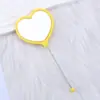 Amor Bricolaje Espejo de Cuentas Espejo de Mano para Maquillaje Espejo de Maquillaje Portátil de una Cara Espejo de Maquillaje de Plástico con Forma de Corazón Venta al por Mayor