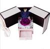 Regalo de San Valentín de Amazon Oso de Musgo Collar Creativo Caja de Regalo Rosa Doble Puerta Rosa Flor Eterna Caja de Regalo
