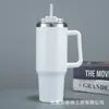 Copo térmico de aço inoxidável 304 transfronteiriço 40Oz Copo de Carro ao ar livre Com Canudo copo de sorvete de carro grande capacidade Alça Copo