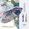 Guarda-chuva Dobrável Totalmente Automático Prata Plástico Protetor Solar Anti-UV Guarda-chuva de Sol Feminino Protetor Solar Chuva ou Sol Guarda-chuva Atacado Japão e Coreia do Sul