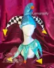 Gorro elástico de payaso estilo europeo y americano, sombrero puntiagudo con pompón, disfraz de payaso para bailes de máscaras, disfraz de Halloween, al por mayor