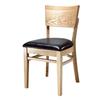 Silla de Comedor para Tienda de Té con Leche, Tienda de Postres, Tienda de Comida Casual, Silla de Madera Maciza para Restaurante, Silla de Comedor de Madera Maciza para el Hogar, Fábrica Fuerte