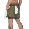 Comercio Exterior Transfronterizo Pantalones Cortos de Running para Hombre Deportes Ocio Exteriores Sueltos Multibolsillos Doble Capa Pantalones de Fitness