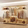 Armario Abierto Estilo Japonés Estilo Madera Estantería de Almacenamiento Vestidor Colgador de Ropa Armario de Piso para Dormitorio Estantería para Vestidor
