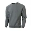 Sudadera Nueva para Hombre Otoño e Invierno Talla Europea, Corte Ajustado, Cuello Redondo, Manga Larga, Cuadros, Estilo Europeo y Americano Único, Ropa Casual para Exteriores para Hombre