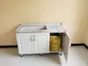 Gabinete Estufa Fregadero Gabinete Cocina Económico Acero Inoxidable Gabinete Lavar Platos Casa de Alquiler Simple Pequeño Gabinete