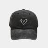 Gorra de béisbol vintage lavada de estilo británico para hombre, moderna gorra de béisbol suave con bordado de amor, ideal para exteriores, con protección solar para niños.