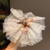 Scrunchie de Renda Tie-Dye com Bolinhas Pintura a Óleo Artesanal de Alta Qualidade para Mulheres, Scrunchie Exagerado Estilo Fada