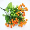 Bayas de flores simuladas, frutos auspiciosos, acebo norteamericano, exhibición de mesa, frutos silvestres, frutos decorativos navideños, frutos rojos festivos, accesorios