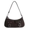 Bolso de Hombro Plegado con Hebilla de Cierre para Mujer, Bolso Tote Versátil de Nueva Temporada con Hebilla de Cinturón, Bolso Cruzado de Personalidad de Nicho