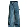 Jeans Retro Americanos para Hombre, Marca de Moda Cleanfit Holgados de Pierna Ancha, Diseño de Calle Pantalones Largos Rectos
