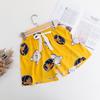 Suministro Directo de Fábrica Pantalones Cortos de Algodón y Seda para Mujer Verano Delgados Estampado Floral Japonés Cintura Elástica Pijama Algodón Artificial Pantalón Individual