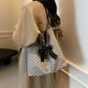 Bolso Grande de Punto de Onda Casual para Mujer 2024 Otoño Nueva Llegada Bolso de Hombro Debajo del Brazo para Mujer Bolso Tote Dulce Portátil de Moda