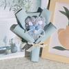 Ramos de Mini Flores Terminados Transfronterizos, Fáciles de Transportar, Ramos de Flores Pompon Tejidas, Artículos de Regalo para el Día de San Valentín y el Día del Maestro, Acompañados con Flores