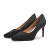 1023-1 Zapatos Rojos de Tacón Alto de Charol Estilo Francés para Mujer, Adecuados para el Trayecto Diario, Puntiagudos, Zapatos de Trabajo Profesionales para Mujer