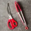 Tijeras de Cocina de Acero Inoxidable Tijeras de Codo para Barbacoa Coreana para Cortar Pollo y Filete, Versión Engrosada al por Mayor