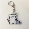 Transfronterizo Nuevo 2Dins Lindo Dibujo Animado Creativo Cachorro Perro Maltés Llavero Acrílico
