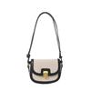 Bolsa Yizi Transfronteiriça Feminina 2025 Novo Estilo Coreano Nicho Contraste Lona Bolsa Sela Vintage Fashionável Bolsa Transversal