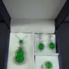 Colgante de Calcedonia/Ágata, Colgante de Calcedonia Verde Tipo Hielo de Paz y Seguridad, Colgante de Collar de Ágata de Alta Gama