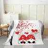 Manta del Día de San Valentín Manta de Franela Amor Decoración del Hogar Amor Romántico Adecuada para Pareja Árbol de Amor Cálido Manta de Cama