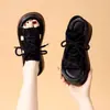Sandalias Cómodas de Leopardo de Suela Gruesa, Nuevo Estilo Primavera-Verano 2026, Sandalias de Plataforma de Moda con Cordones, Suela Suave, de Tendencia para Mujer