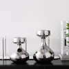 Castical de prata em formato de gota, estilo luxo leve, presente decorativo de alta qualidade para mesa de jantar em casa, peça decorativa criativa para criar ambiente