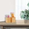 Portalápices de madera con letras personalizadas, caja de almacenamiento creativa para escritorio de oficina, portalápices de madera maciza simple, venta al por mayor