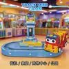Estilo Caricatura Equipo de Diversión de Coche de Rieles para Niños Tren de Rieles Parque Infantil Interior Equipo Interactivo de Videojuegos
