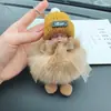 Llavero de lazo estilo coreano Regalo japonés y coreano Muñeca bizca Piel de zorro Colgante para llave de coche Adornos de peluche
