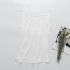 Colete Feminino de Seda Tricô de Seda Alça Plus Size Verão Feminino Solto Sem Mangas Respirável Base Camiseta Interna
