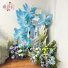 Arranjo de Flores de Simulação Arte em Papel Borboleta Decoração Tridimensional Cerimônia de Casamento Salão de Exposição em Shopping Janela de Exibição Arranjo Estético Jardim de Monet Cascata de Rosas
