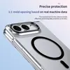 Adequado para celular flip Apple Duo, capa dobrável transparente magnética para iPhone Duo, design simples e ultrafino, adequado para homens