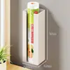 Estante de Almacenamiento Magnético para Refrigerador de Cocina, Bolsa Conservadora de Frescura, Artefacto para Toallas de Papel, Caja de Almacenamiento de Plástico para Envoltura de Alimentos para el Espacio Lateral