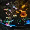 Luzes de Borboleta Emissoras de Luz Dinâmicas de LED para Exterior, Luzes em Formato de Inseto Libélula, Luzes de Decoração para Festival de Iluminação de Parque Cênico, Acampamento