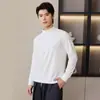 Moletom de Meio Zíper com Gola Alta Outono Masculino Tendência Novas Blusas de Primavera Jaquetas Retro Americanas Primavera e Outono