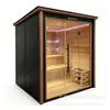 Baño de vapor en villa, sala de ondas de luz para uso doméstico, sala de sauna tradicional para exteriores con espectro infrarrojo lejano, baño de vapor húmedo y seco, cabina de vapor