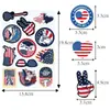 Adesivos Planos do Dia da Independência Americana Transfronteiriços, Adesivos de Bandeira, Etiquetas, Adesivos de Estrela, Adesivos Adesivos, Adesivos para Presentes de Envelope