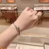 Pulsera Serpiente de B Versión Alta Seiko Chapada en Oro Rosa de 18 Quilates con Diamantes y Gypsophila Pulsera Hueso de Serpiente Primavera Suministro Directo de Fábrica