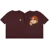Camiseta Casual Simples Estampada de Manga Curta Estilo Japonês para Mulheres, Essencial para o Dia a Dia no Verão, Camiseta Branca 100% Algodão para Estudantes