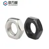 Tuerca Hexagonal Fina de Acero Inoxidable 304 Negro Gb6174 Autoblocante Tapa de Tornillo Plano M4M5M6M8M10M12-M30