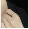 Anillo de Acero de Titanio de Moda para Hombre con Patrón de la Gran Muralla Par de Anillos de Acero Inoxidable Huecos Palindrómicos Geométricos Hip-Hop Joyería Estilo Minimalista