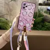 Adequado para Capa de Celular Oppo Pendurar no Pescoço Novo Cobertura Total Casal Textura Simples Digital à Prova de Poeira Fofo Silicone Versão Q