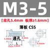 Tornillos Remachables Cónicos de Acero Inoxidable Columna de Tuerca Ciega con Estría Hexagonal Css/Csos-M3M4M5M6 Alta Resistencia