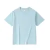 T8353 Camiseta Gola Redonda Novo Estilo Boutique Manga Curta Caída Camiseta de Algodão Multicor Solta Meia Manga Conversível Roupa Casual