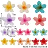 3 Peças Presilha de Cabelo Gradiente de Frangipani Verão Parte de Trás da Cabeça Brilho Exquisito Estilo Férias Presilha de Tubarão Acessório de Cabelo
