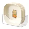 Prato de Lanche Plástico Prato para Molho Prato para Ossos Prato de Molho Fofo para Crianças Prato de Sabor Cartoon Utensílios de Mesa Prato de Frutas Casa