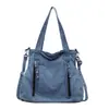 Nova bolsa de ombro simples transfronteiriça, bolsa tote de brim grande capacidade estilo coreano, moderna e fashion, bolsa transversal casual