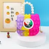 Bolso Bandolera Vanguardia para Hombro Niños Bandolera Bolso de Mano Perla Burbuja Bolso Bandolera de Silicona para Hombro Bolso Gelatina
