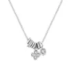 Collar de Plata de Ley S925 Trébol de Cuatro Hojas Retro Francés para Mujer, Cadena de Clavícula Vintage de Lujo Ligero Super Brillante