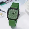 Reloj Cuadrado Grande para Mujer, Correa de Silicona, Esfera Digital, Reloj de Cuarzo para Hombres y Mujeres, Estilo Universitario, Correa de Temperamento Simple